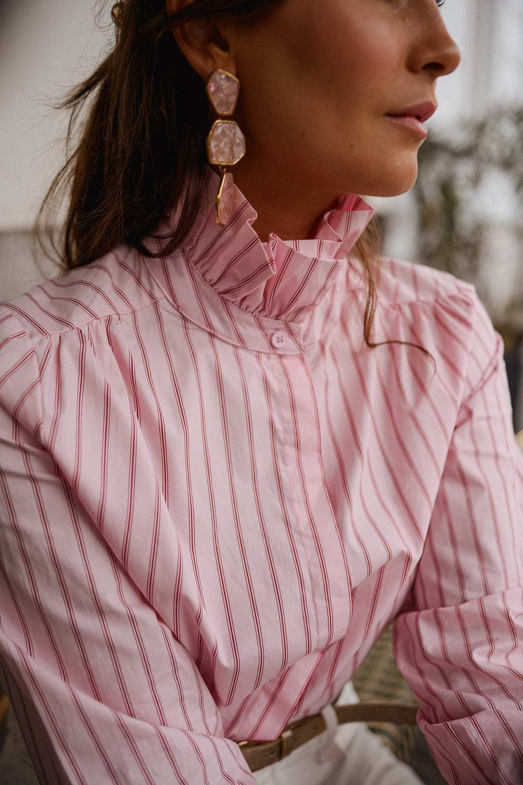 Gold and Pink Palo Earrings