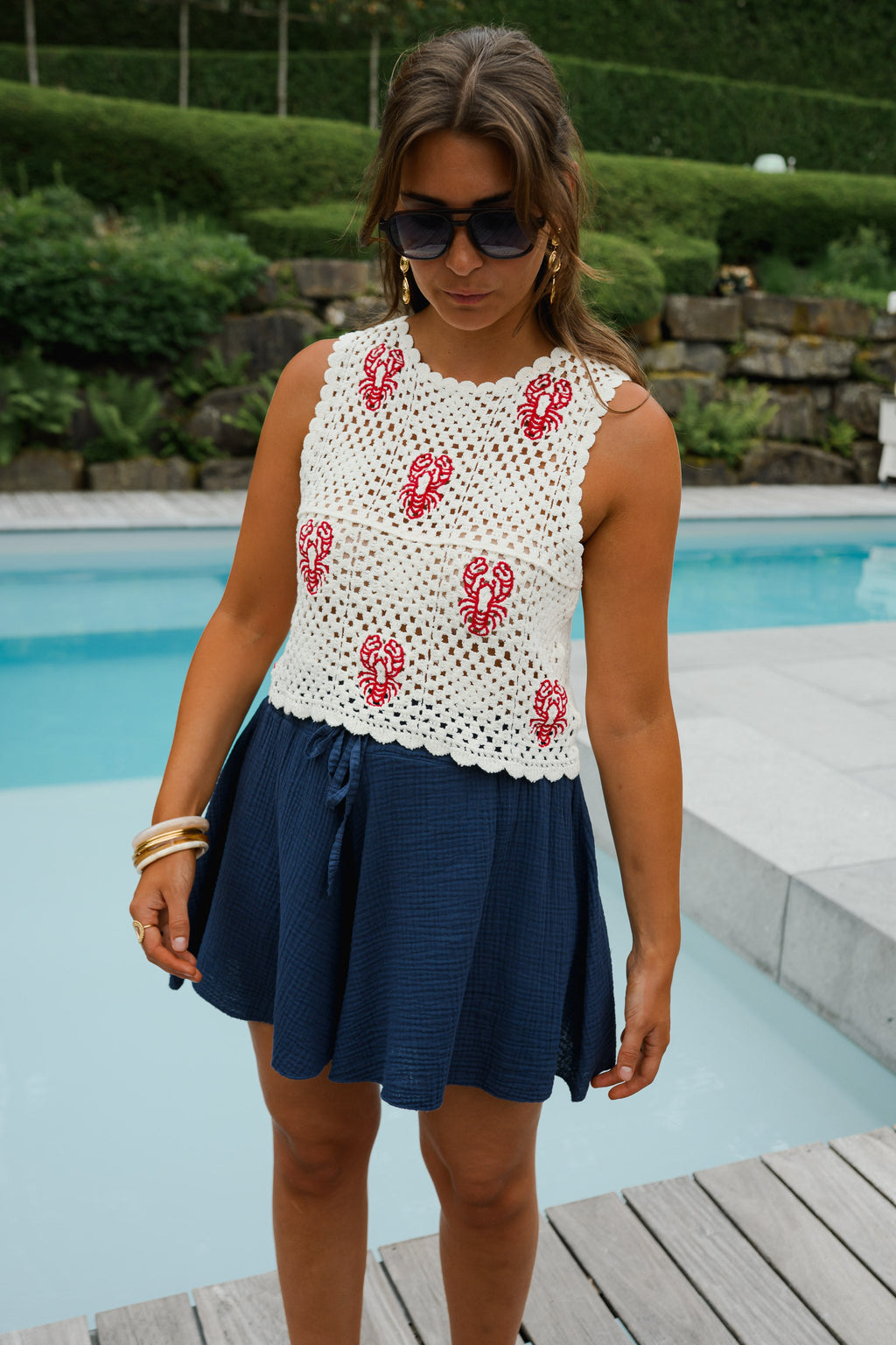 Ecru Crochet Sea Top