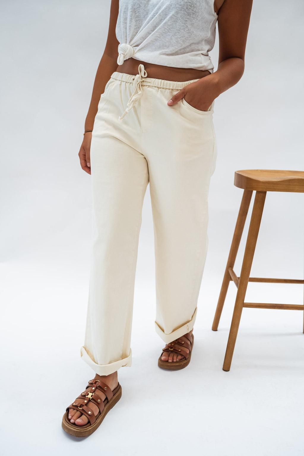 Beige Davy Jeans