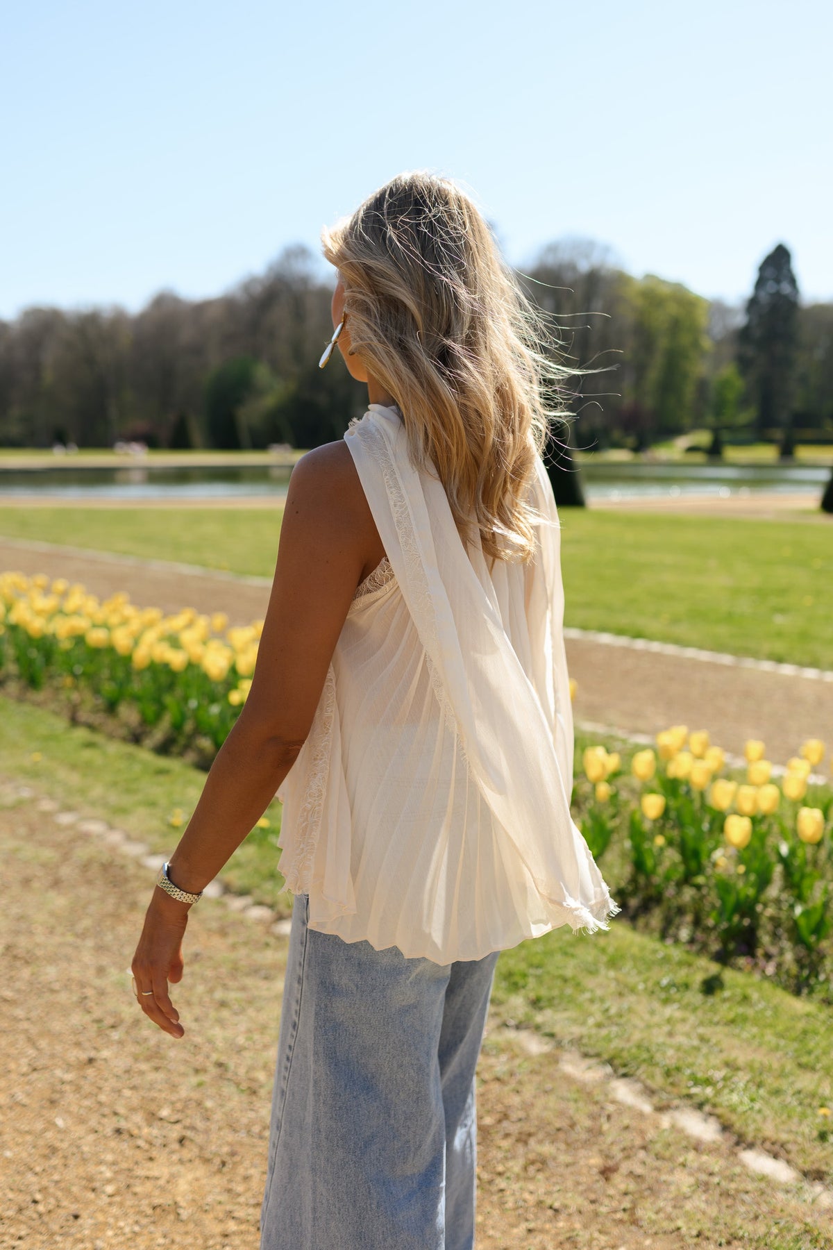 Beige Lace Nath Top