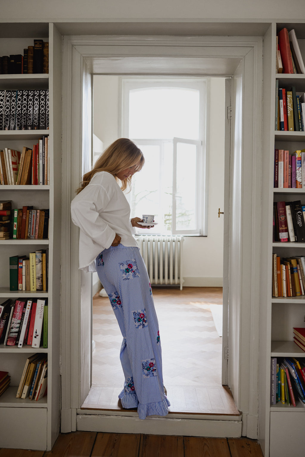 Blue Checkered Amarine Pants