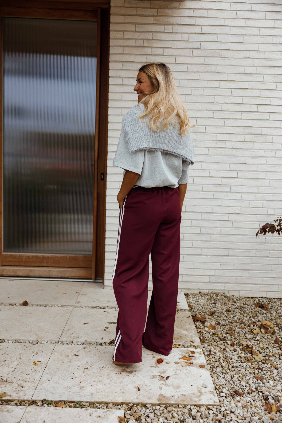 Burgundy Waty Pants