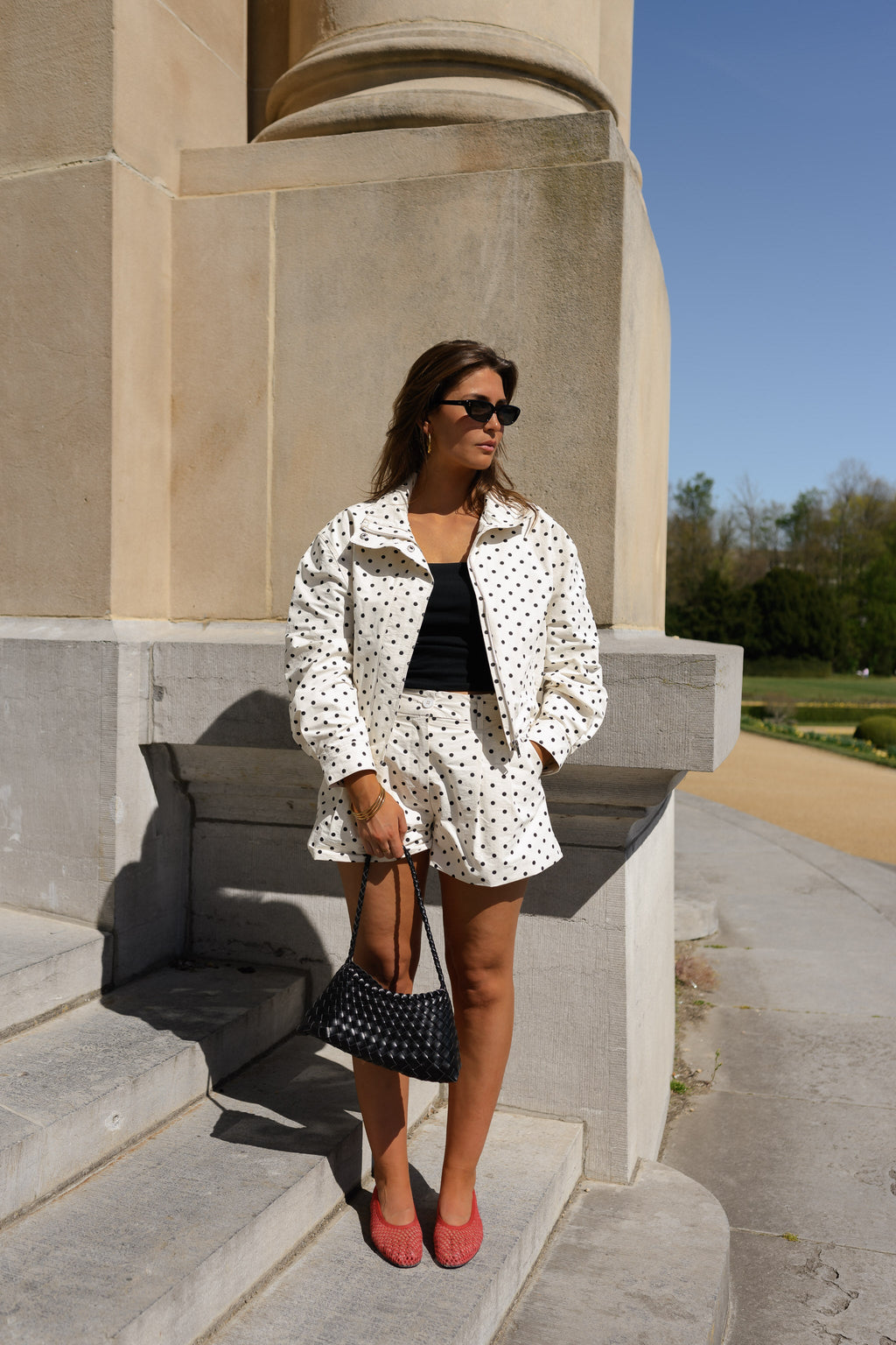 Ecru Polka Dot Bastia Shorts