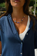 Gold and Blue Juma Necklace