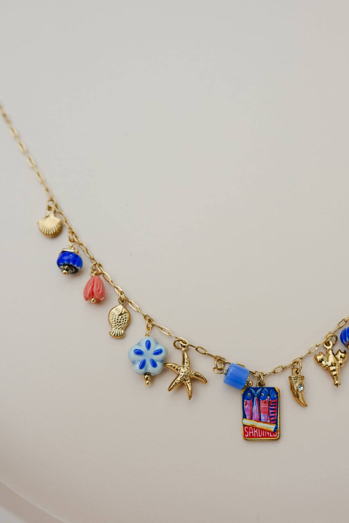 Gold and Blue Juma Necklace