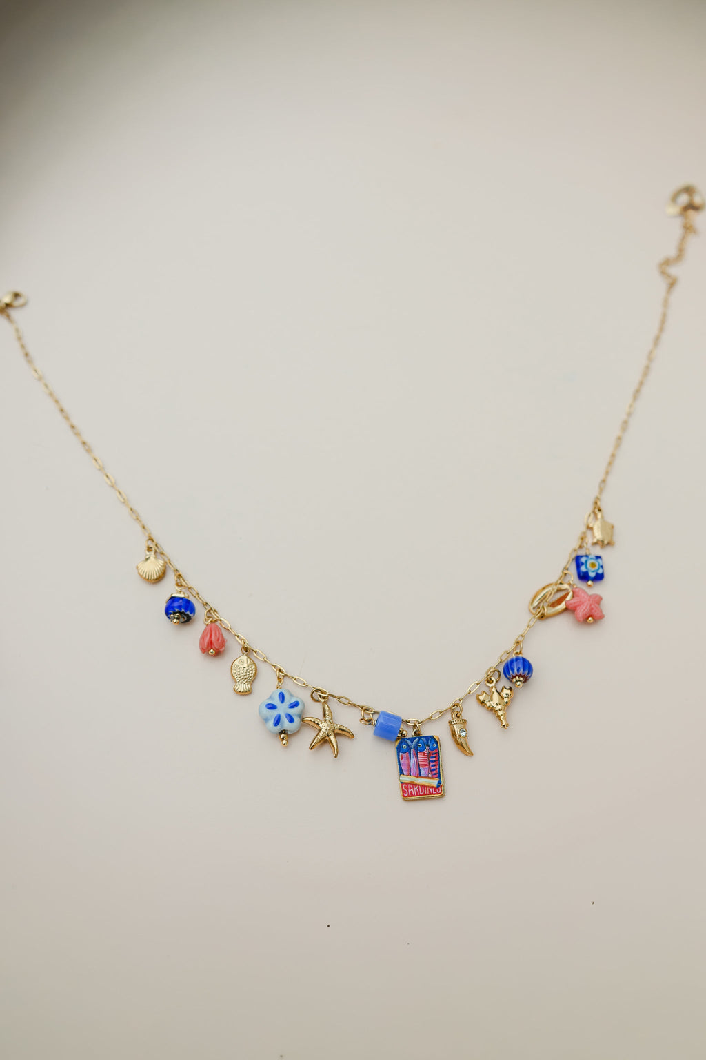 Gold and Blue Juma Necklace