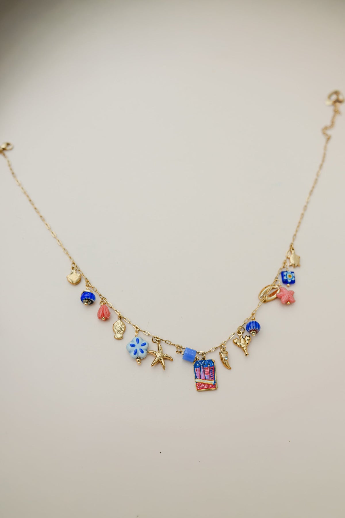 Gold and Blue Juma Necklace