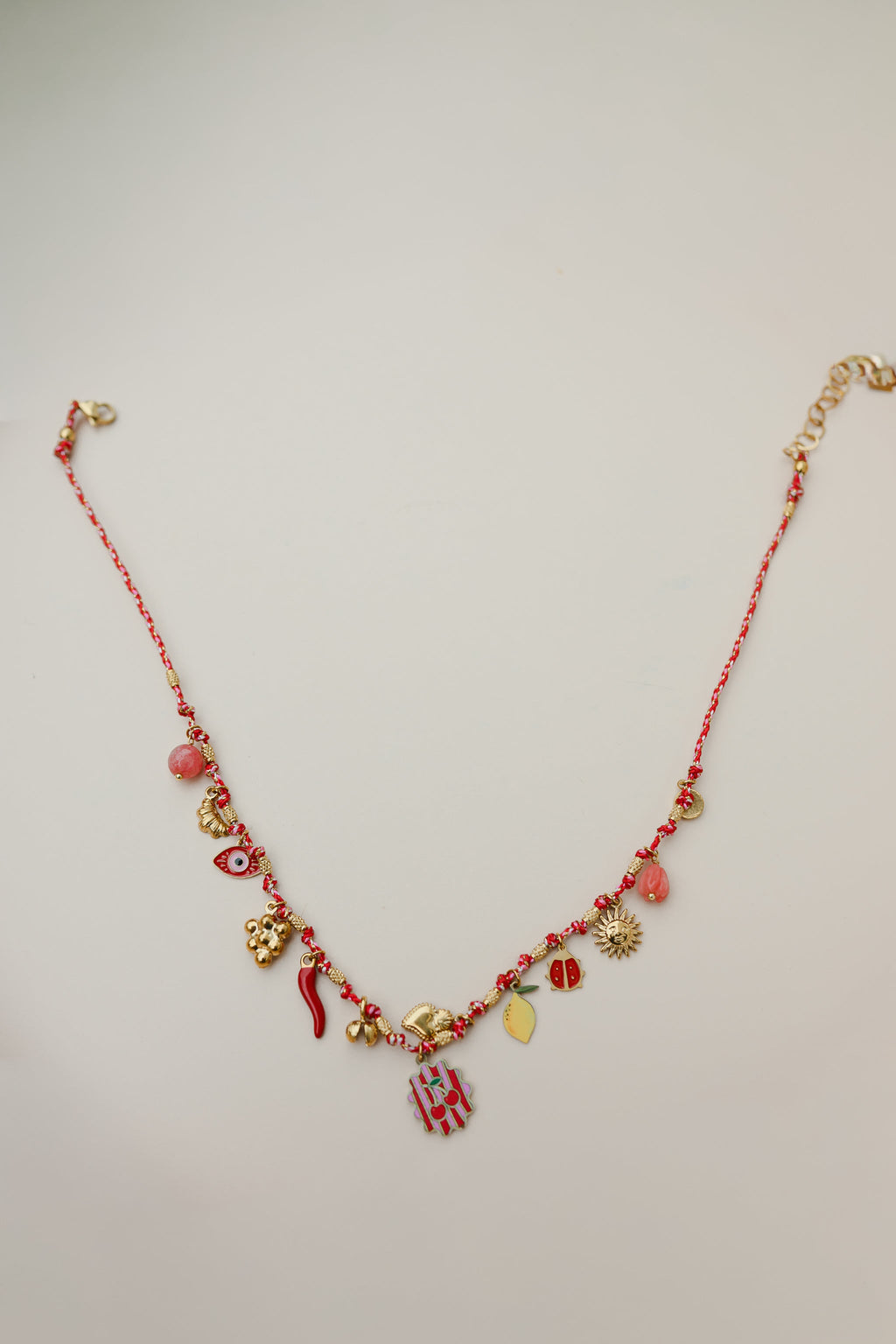 Gold and Red Karly Necklace