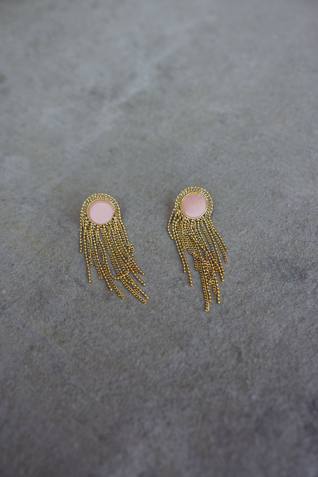 Golden And Pink Maury Earrings