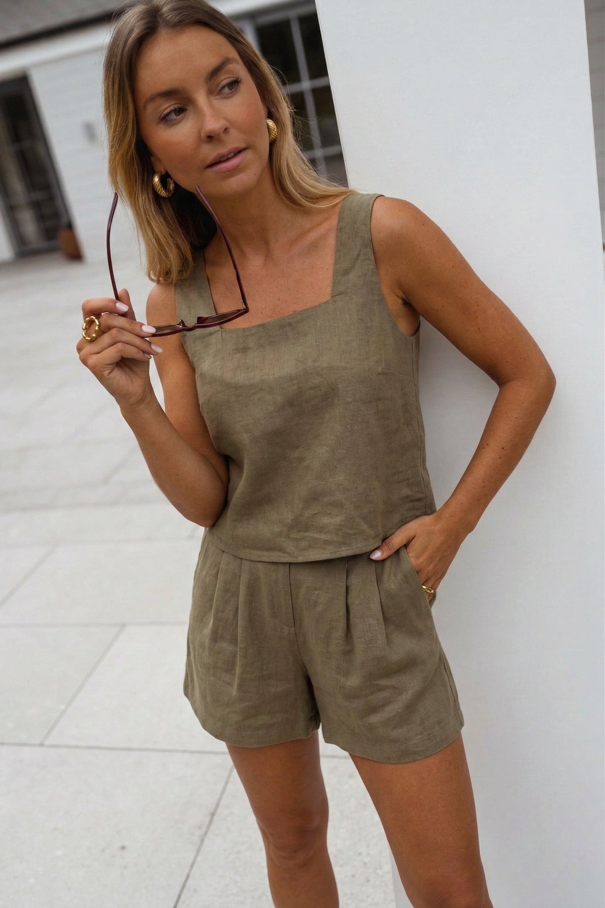 Khaki Lison Shorts