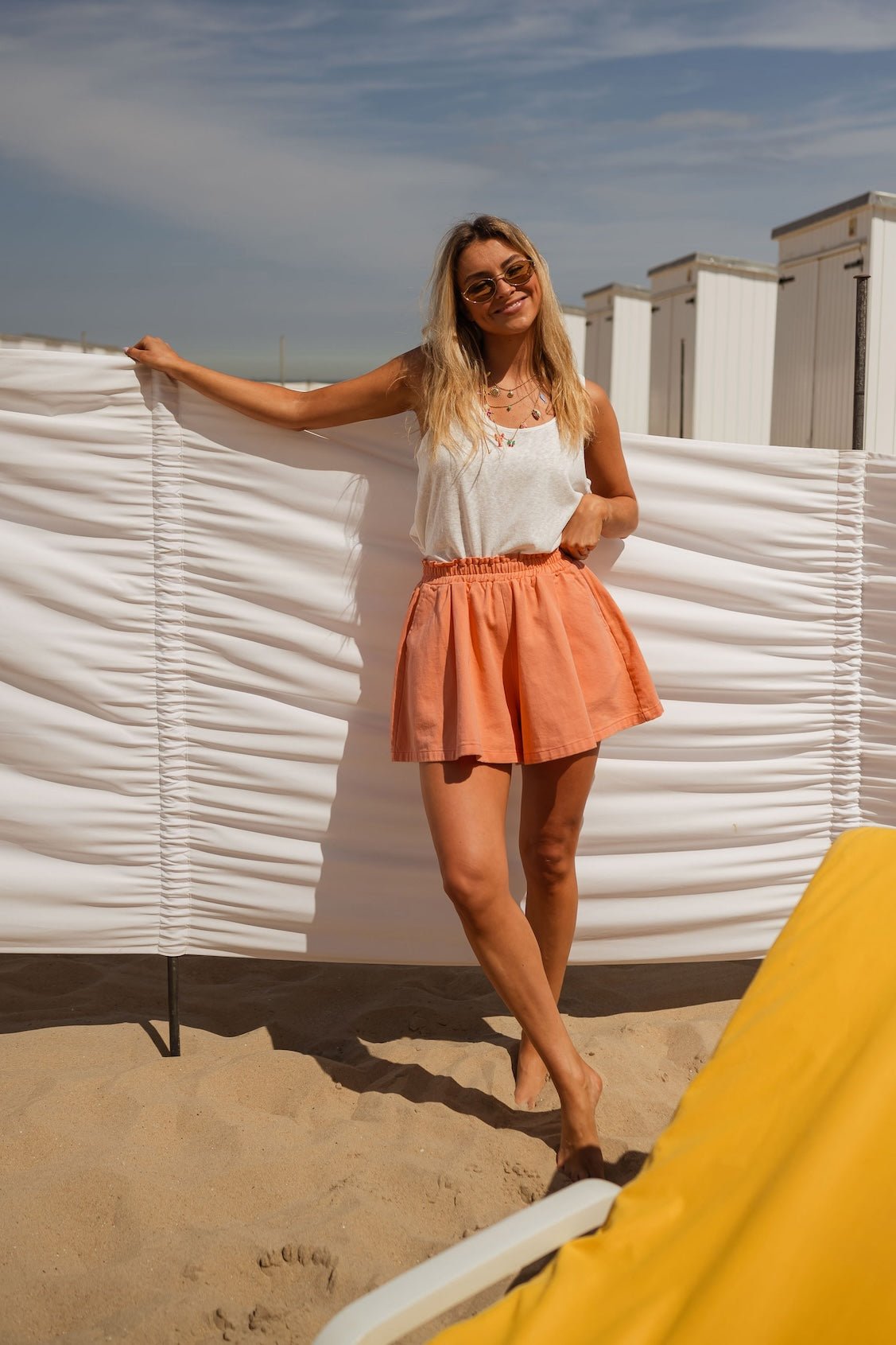 Orange Erica Shorts