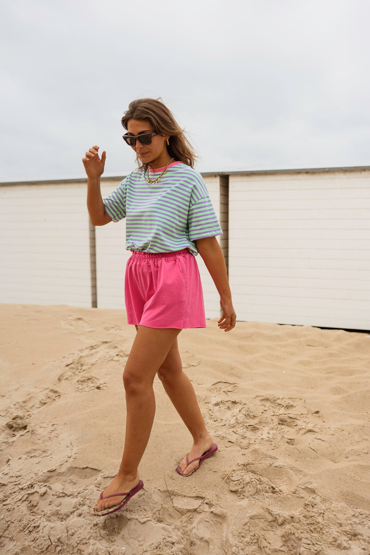 Pink Cotton Issa Shorts
