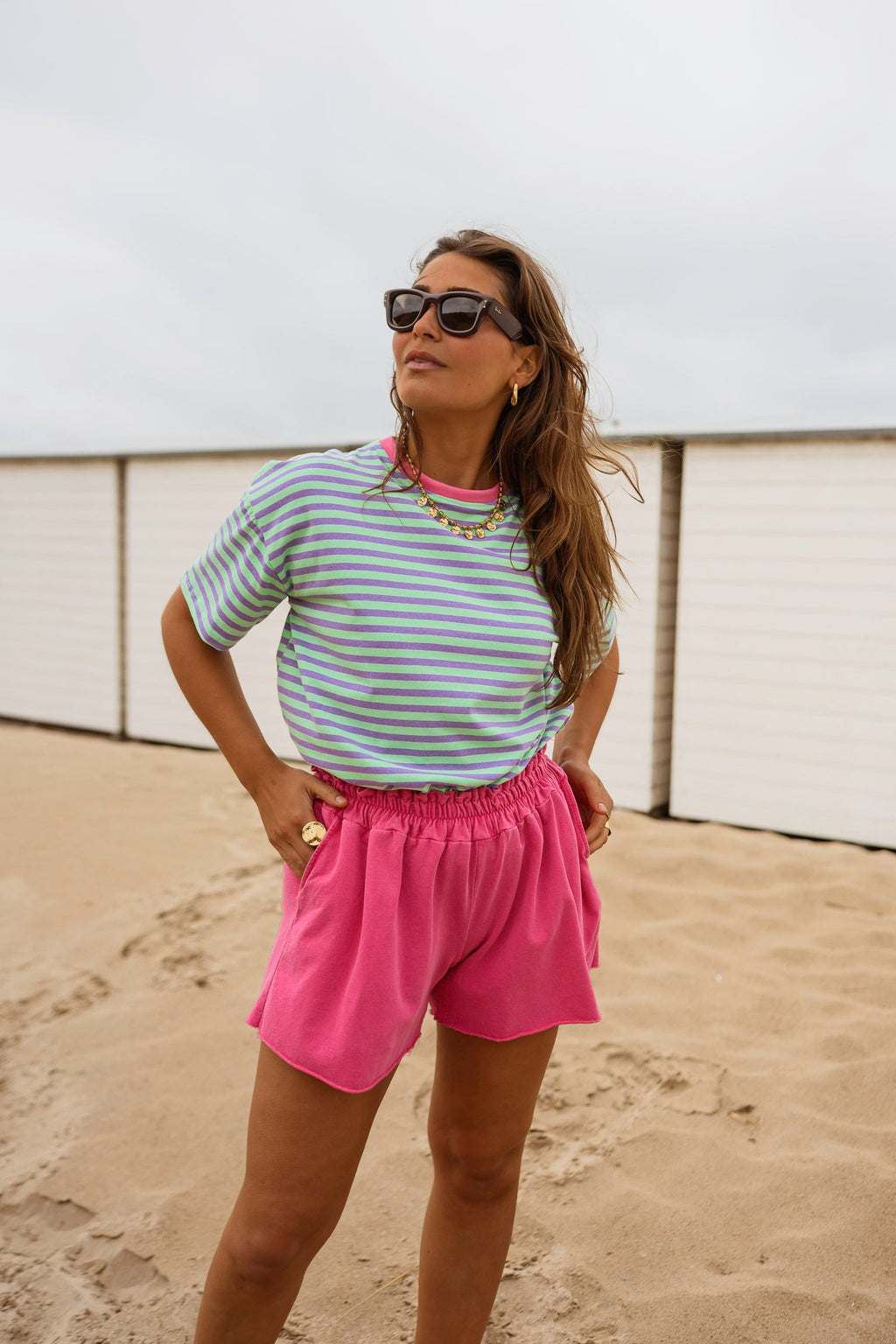 Pink Cotton Issa Shorts
