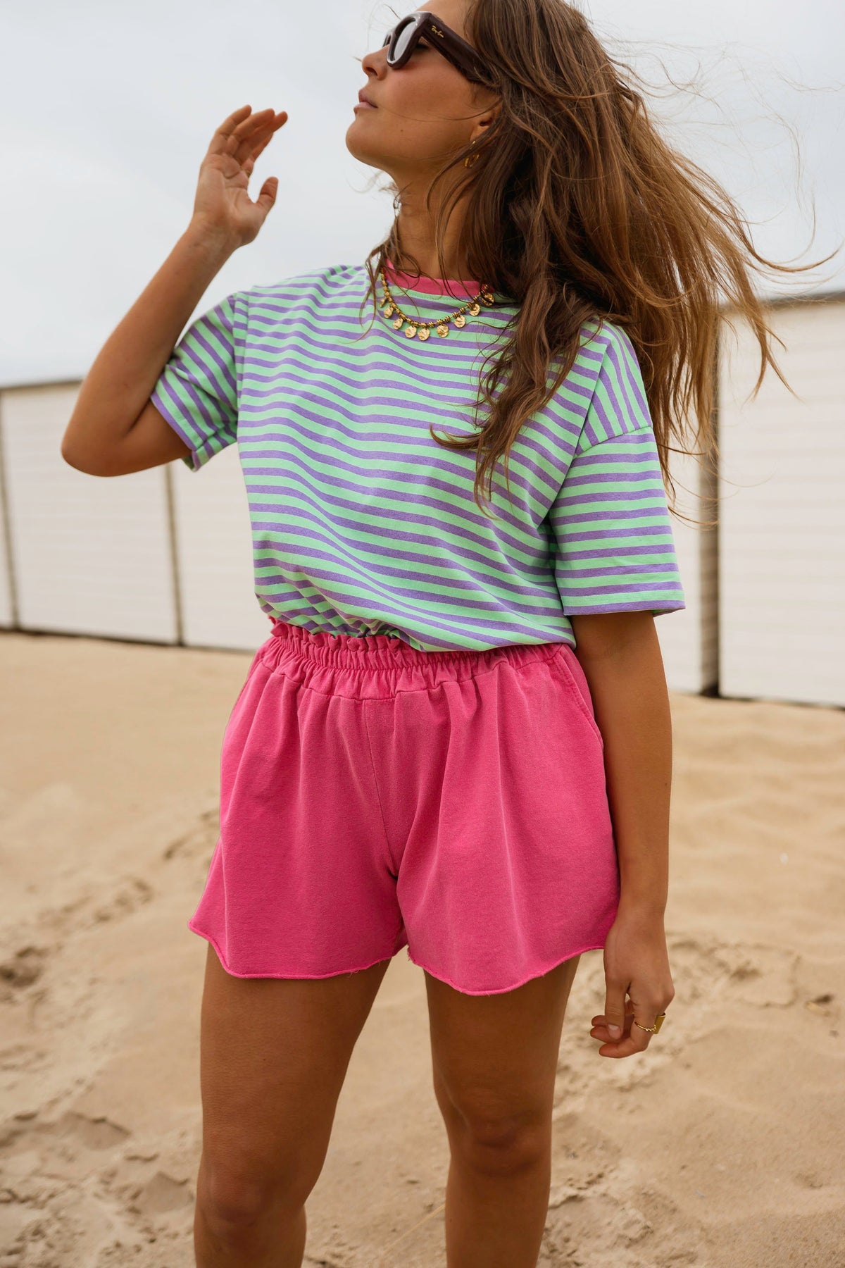 Pink Cotton Issa Shorts