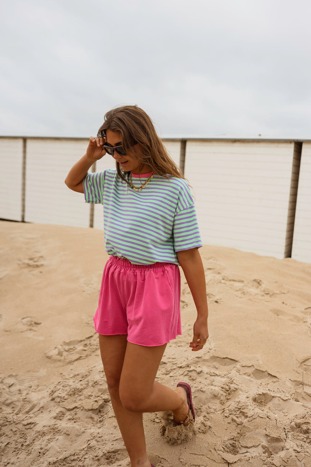 Pink Cotton Issa Shorts