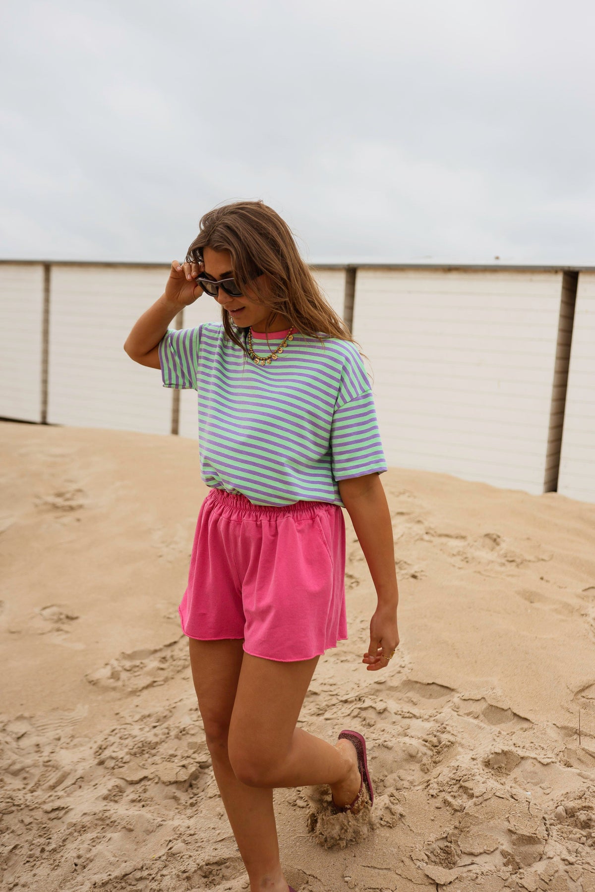 Pink Cotton Issa Shorts