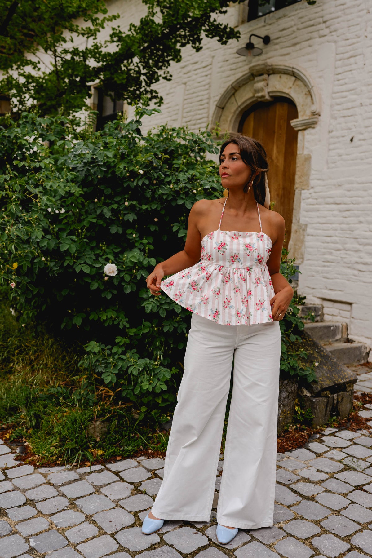 Pink Floral Nonoh Top