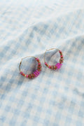 Pink And Golden Ringo Earrings