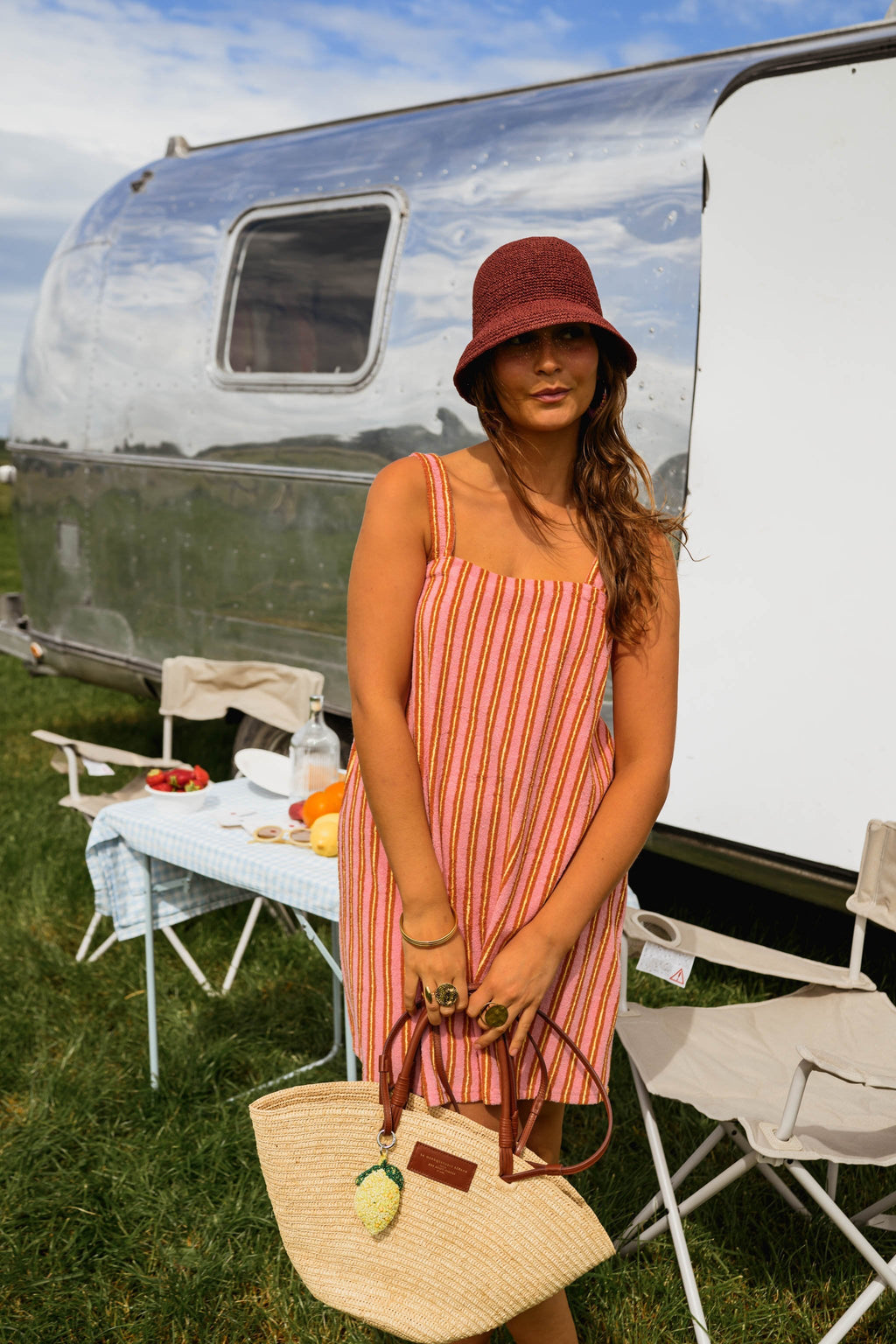 Pink Striped Veronica Dress