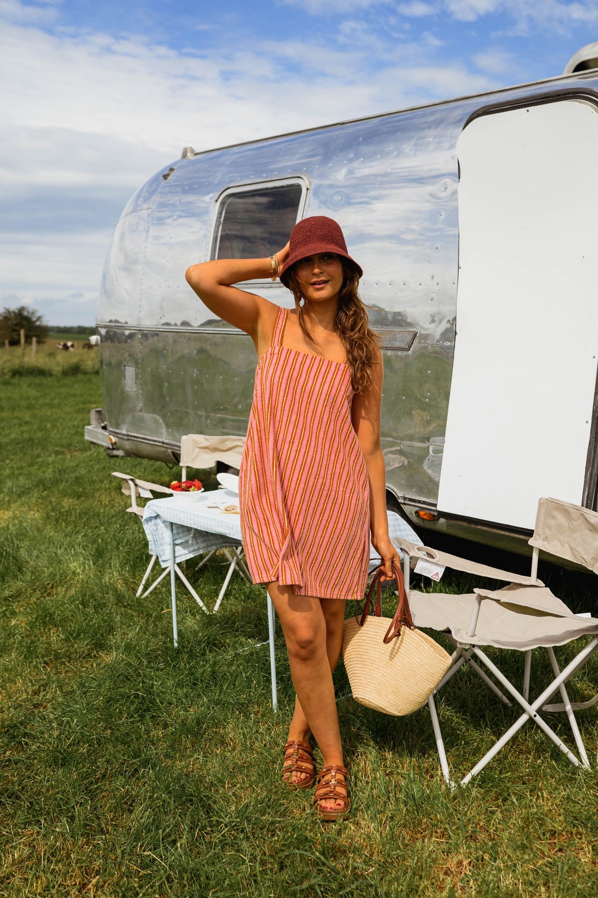 Pink Striped Veronica Dress