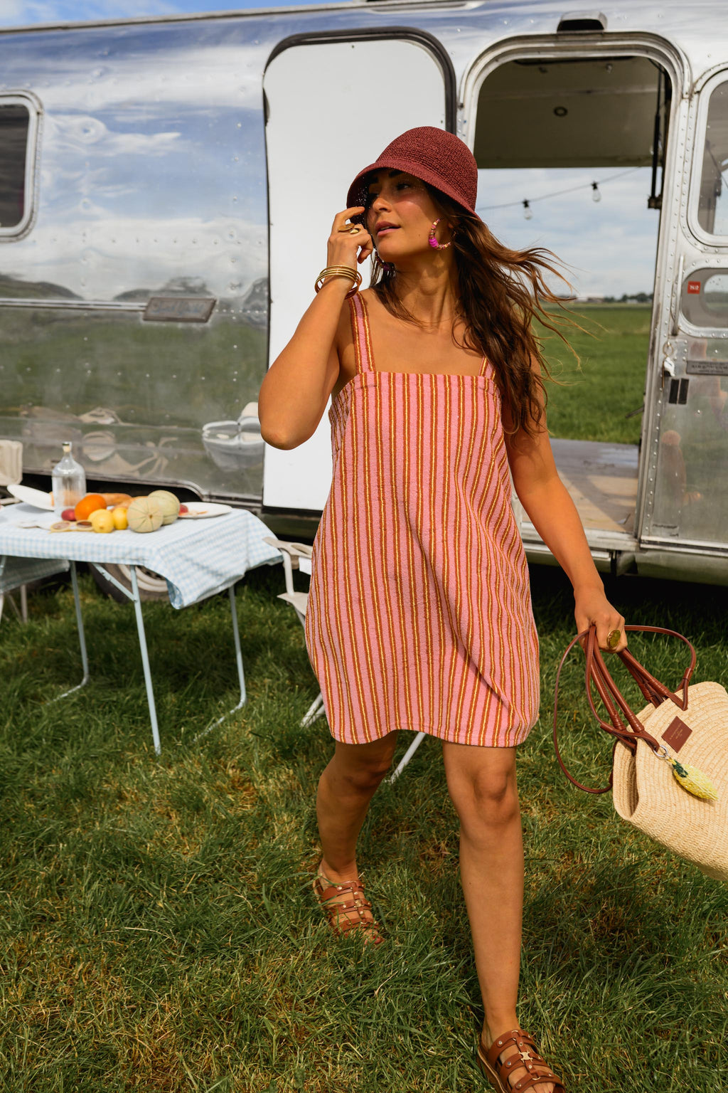 Pink Striped Veronica Dress