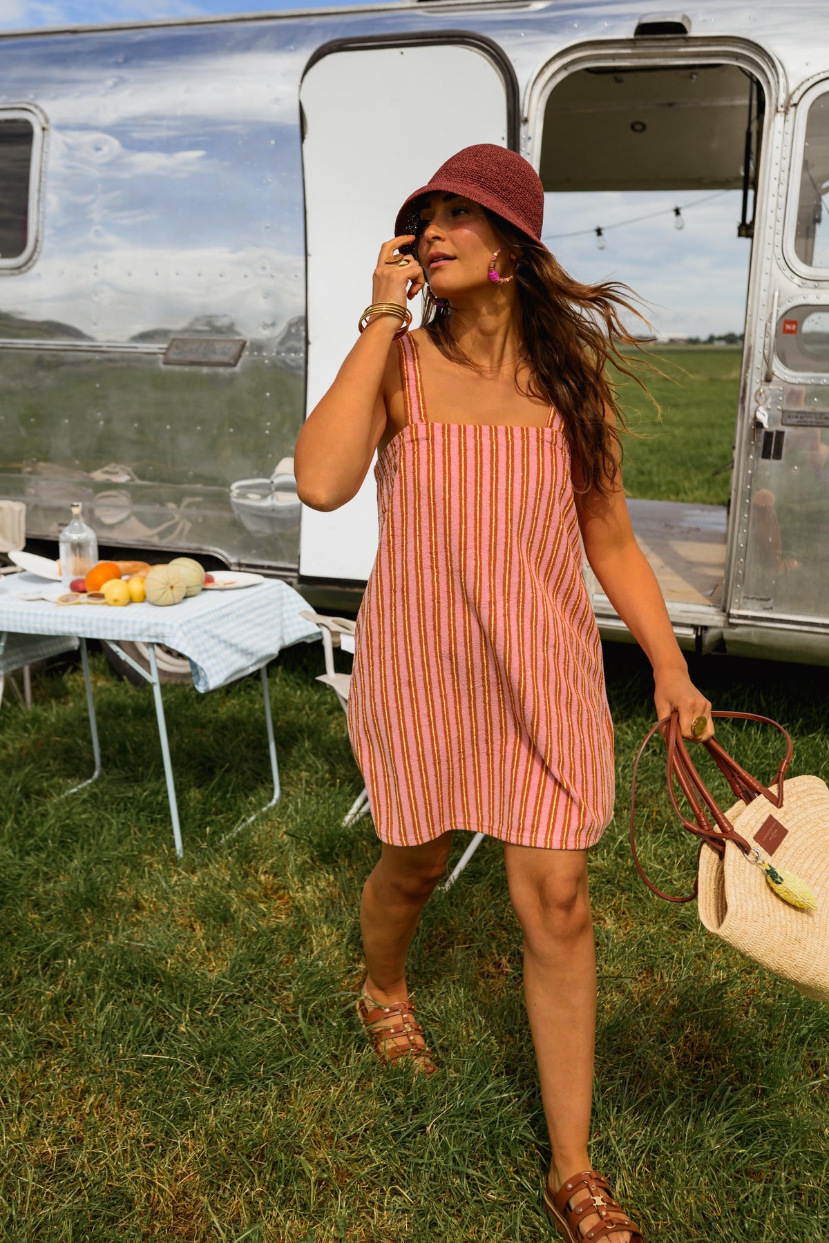 Pink Striped Veronica Dress