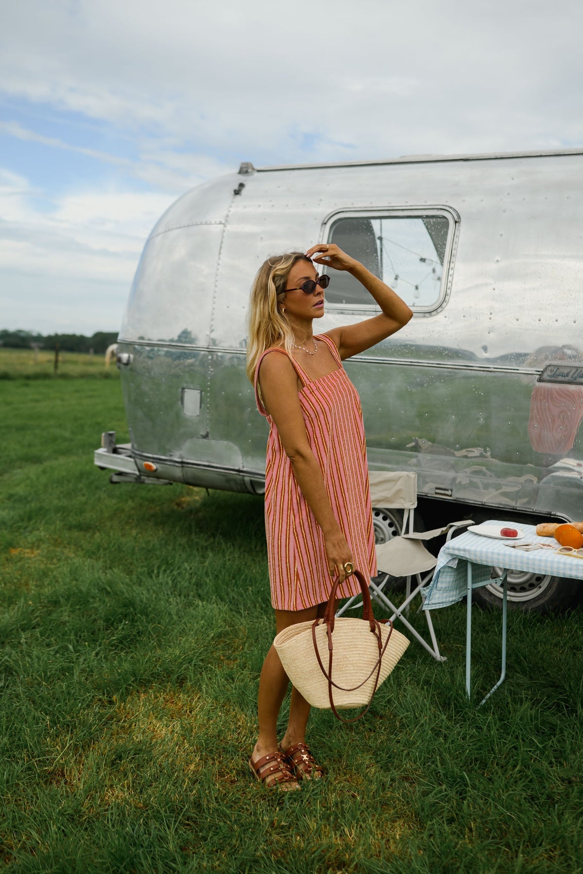 Pink Striped Veronica Dress
