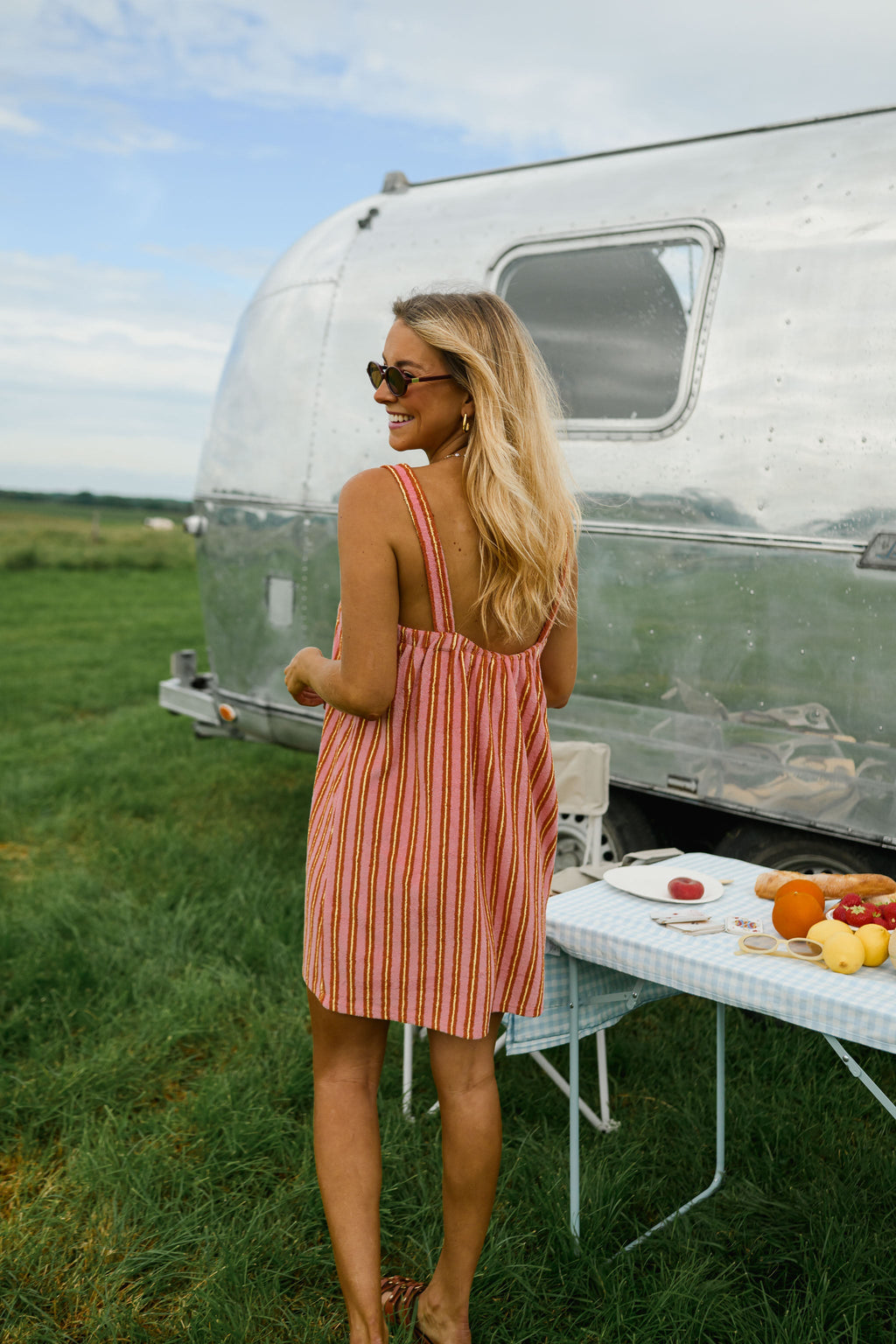 Pink Striped Veronica Dress