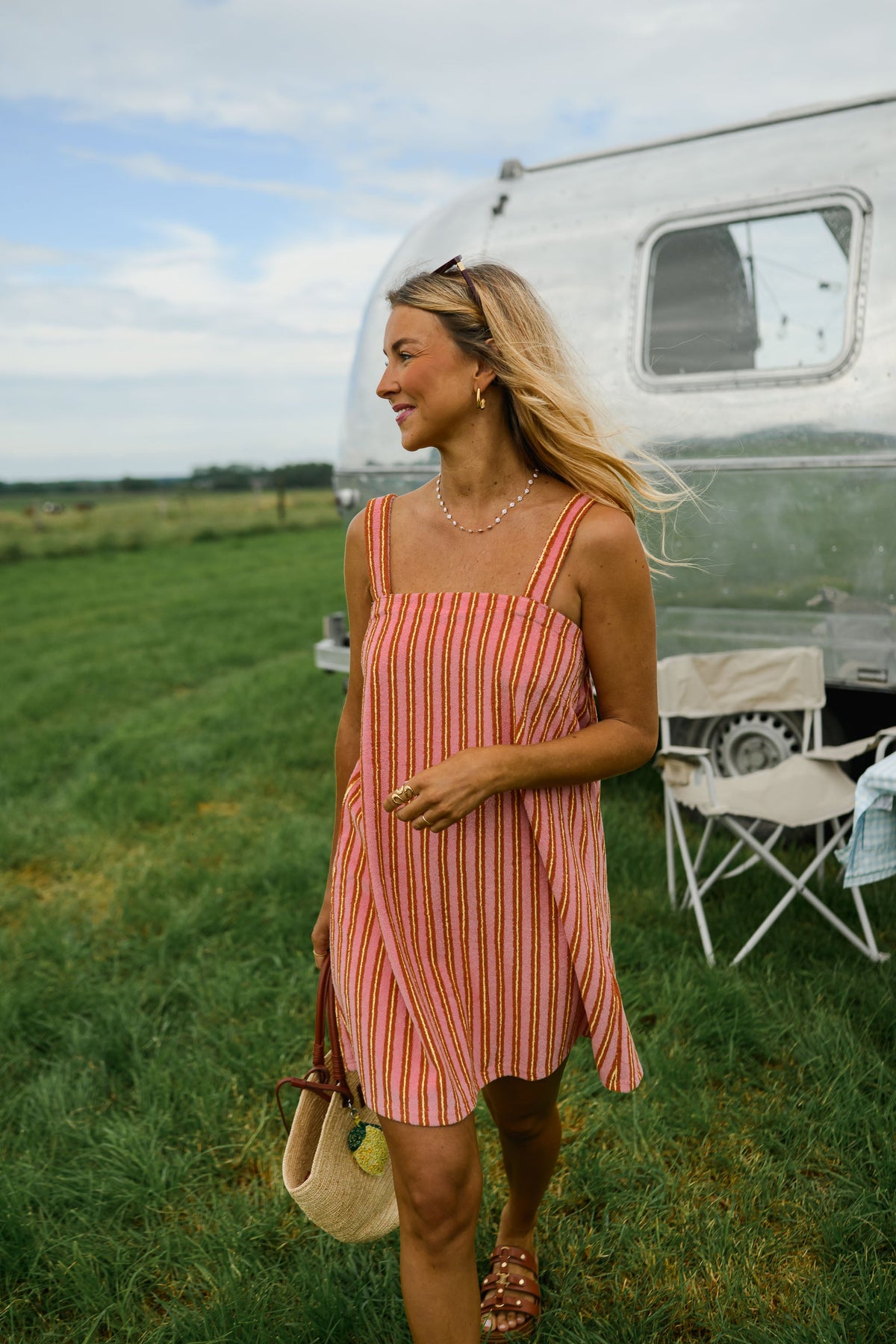 Pink Striped Veronica Dress