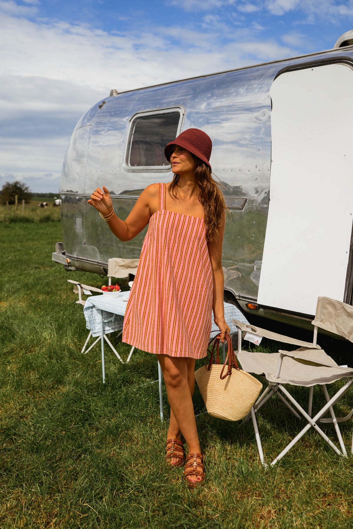 Pink Striped Veronica Dress