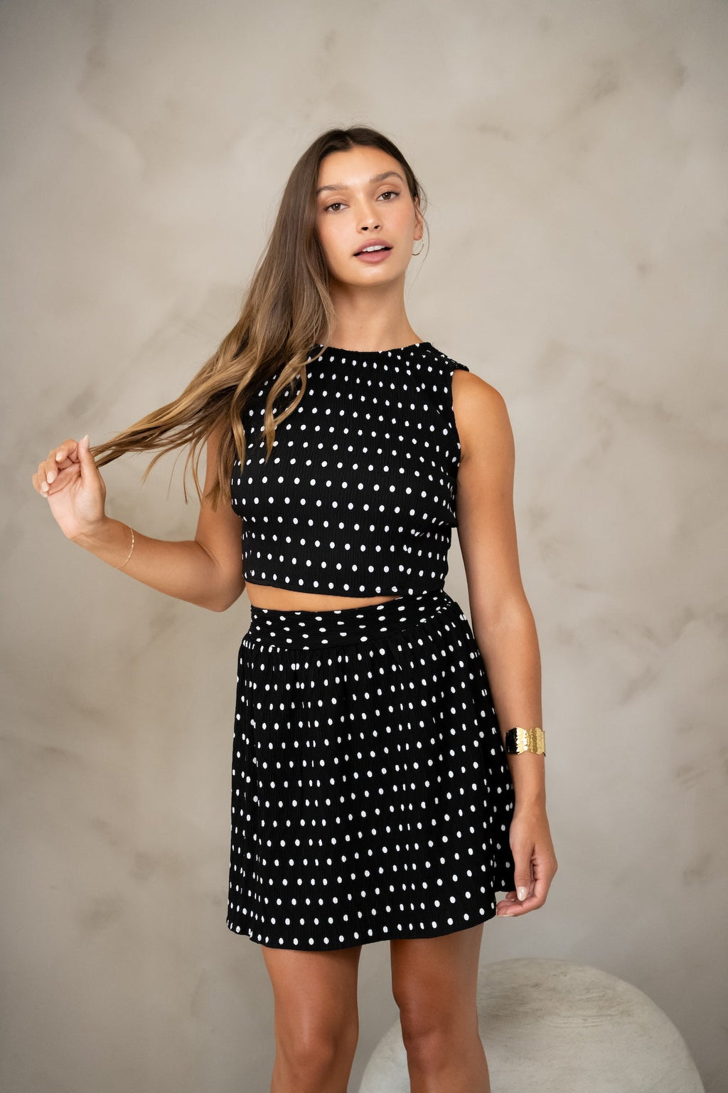 Black Polka Dots Pietra Top