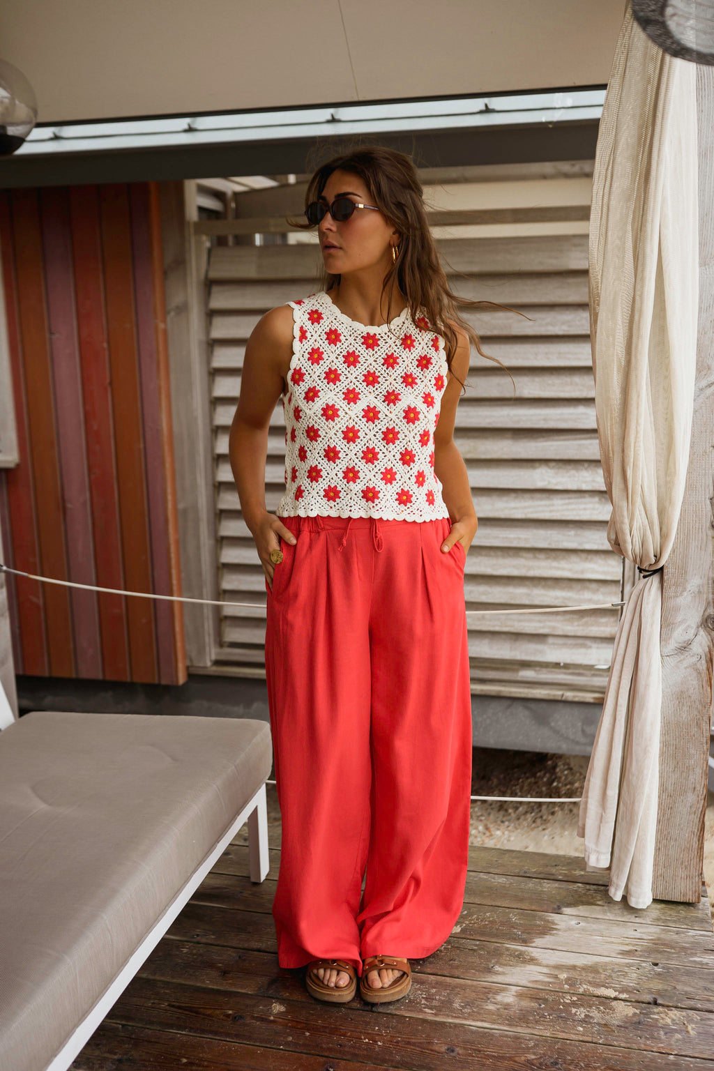 Red Levi Pants