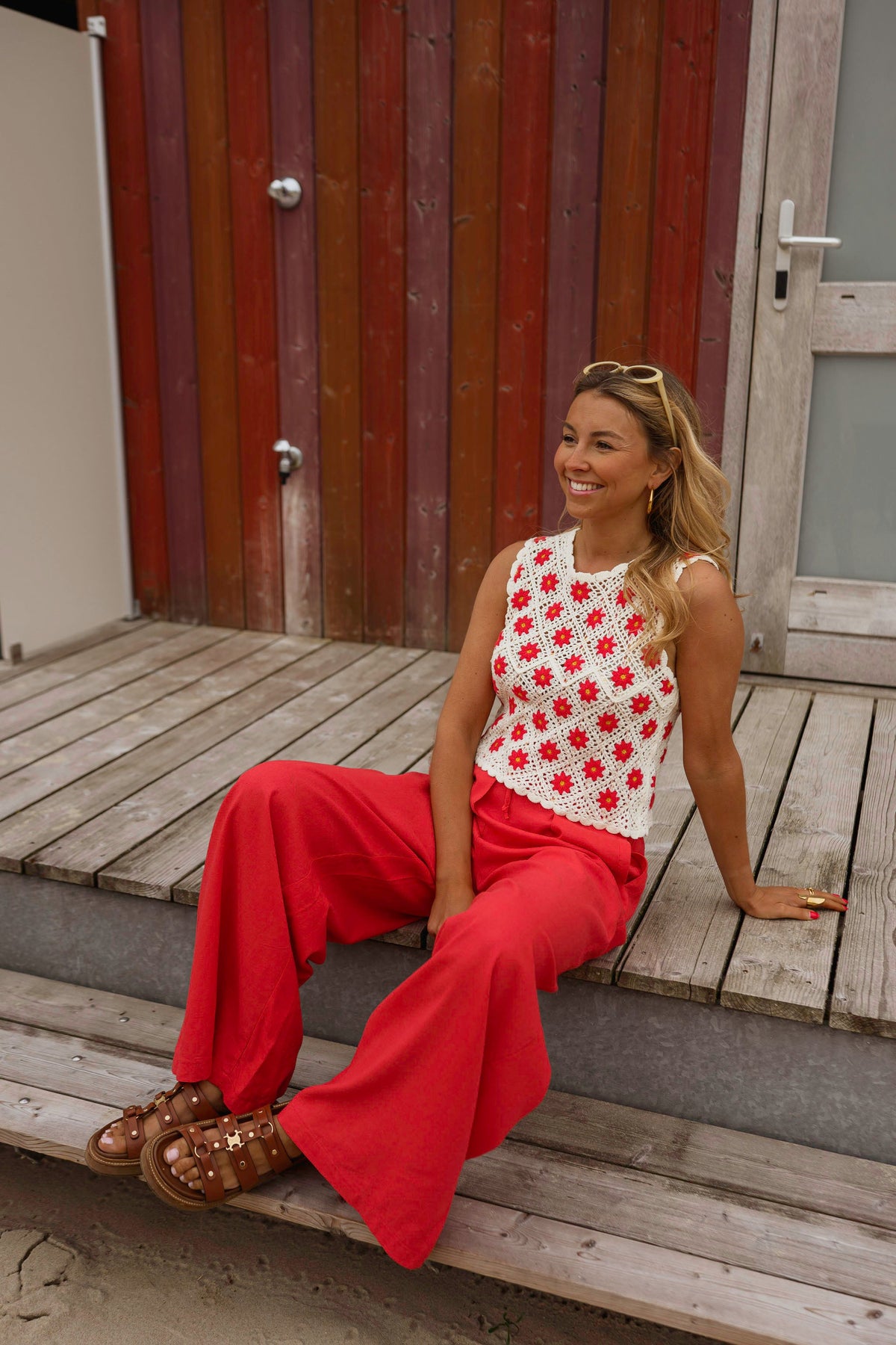 Red Levi Pants