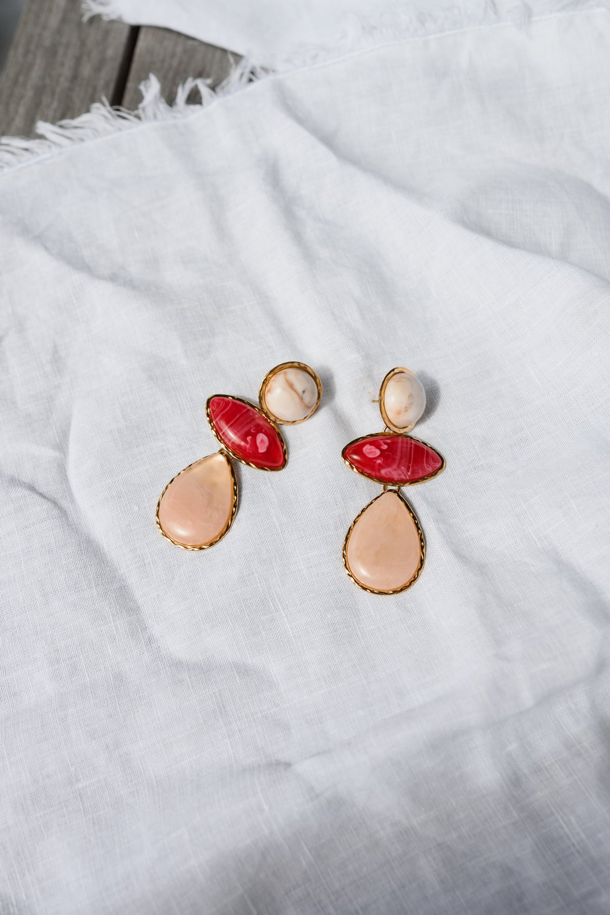 Red and Pink Ariana Earrings