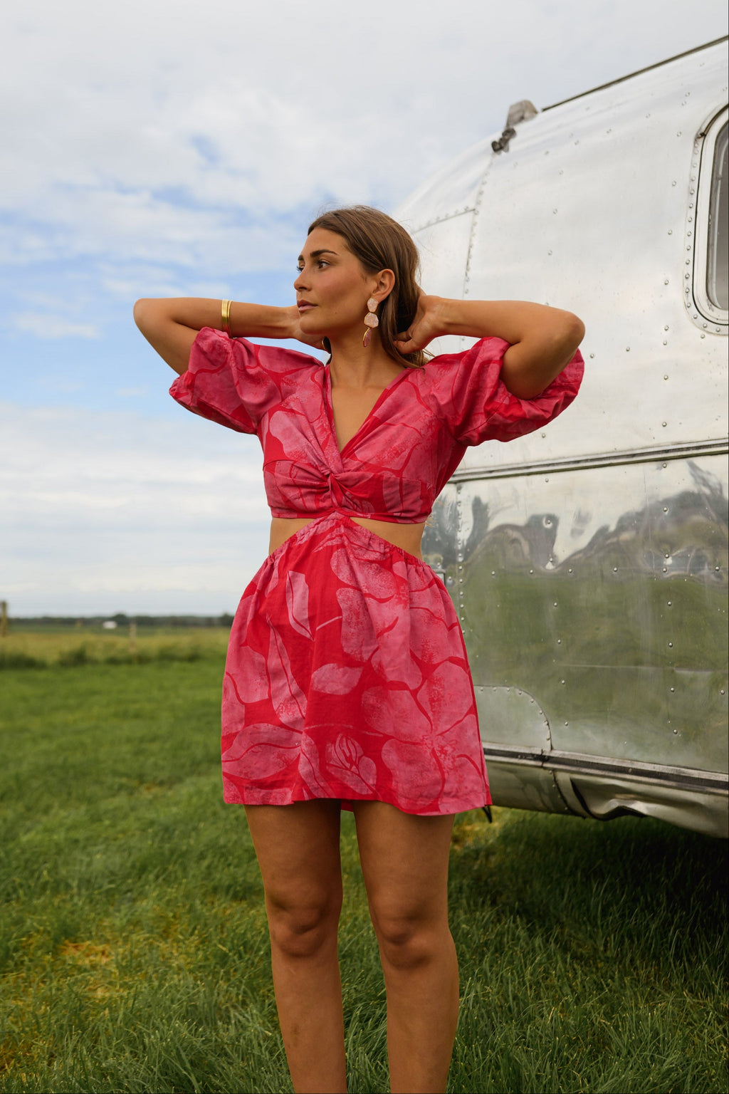 Red And Pink Natalia Dress