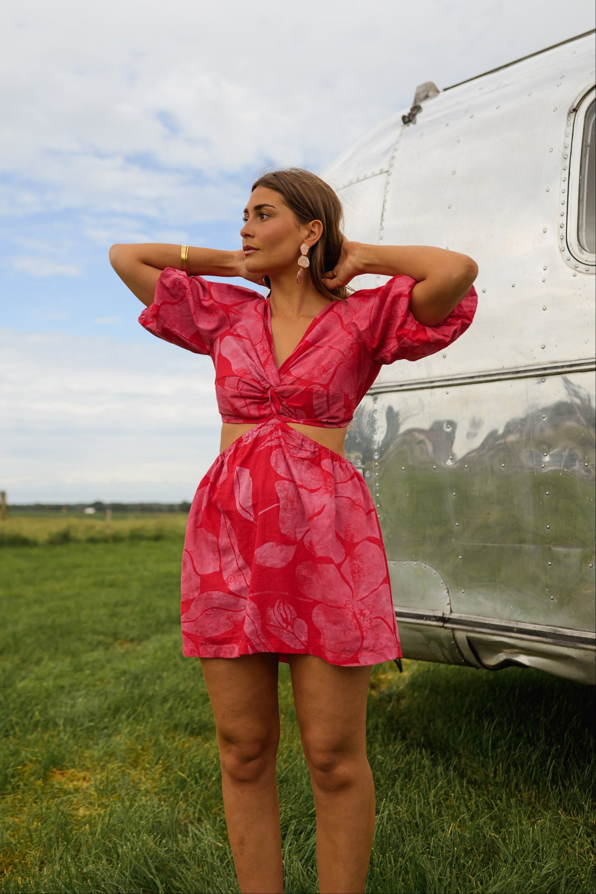 Red And Pink Natalia Dress
