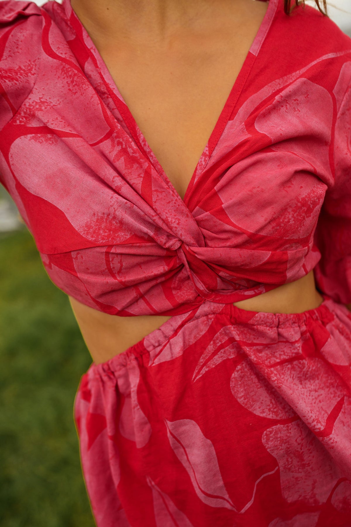 Red And Pink Natalia Dress