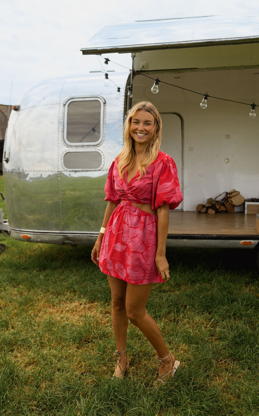 Red And Pink Natalia Dress