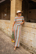 Striped Crochet Gauthier Pants