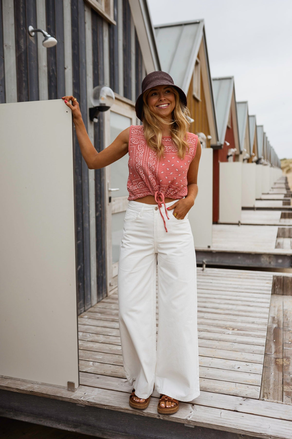 Terracotta Patterned Amira Top
