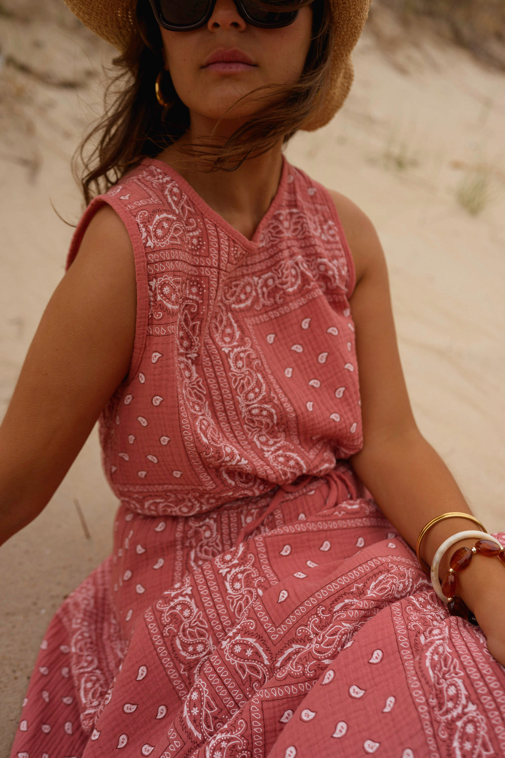Terracotta Patterned Amira Top