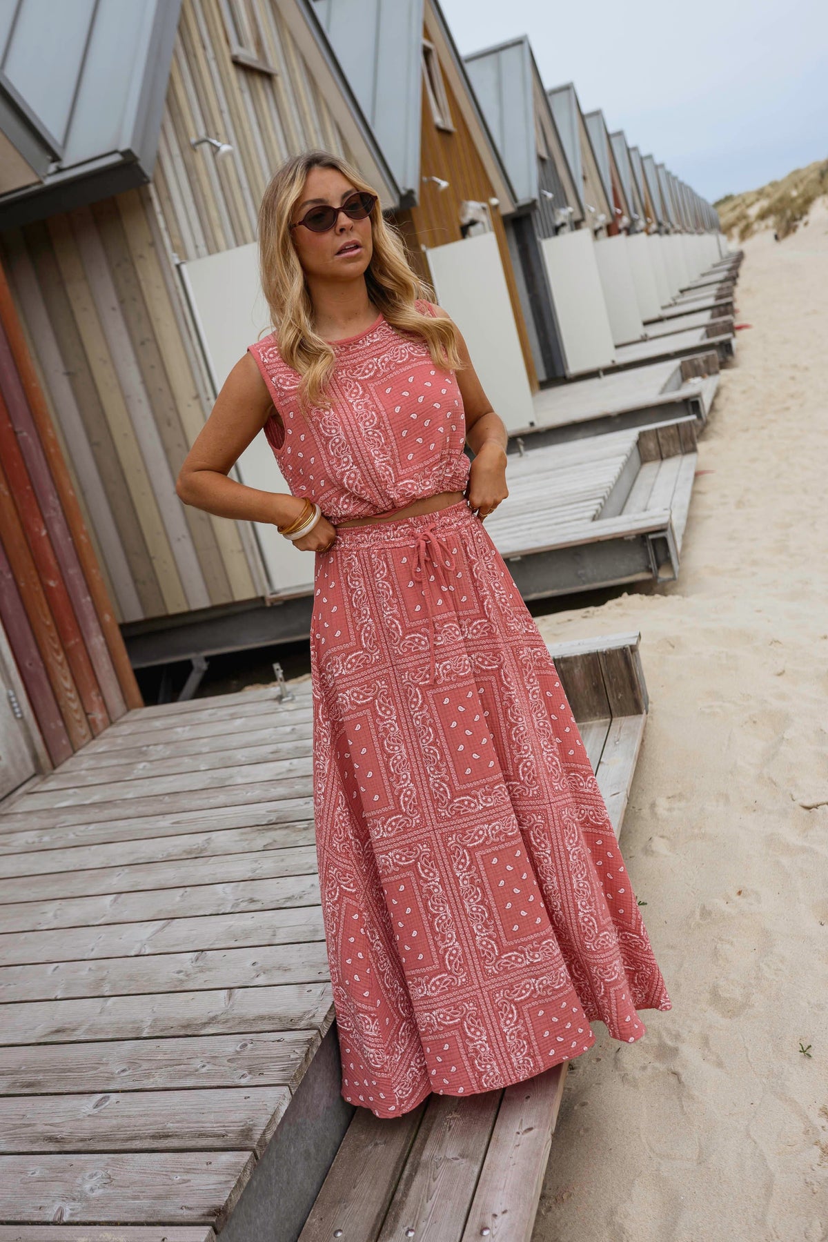 Terracotta Patterned Amira Top