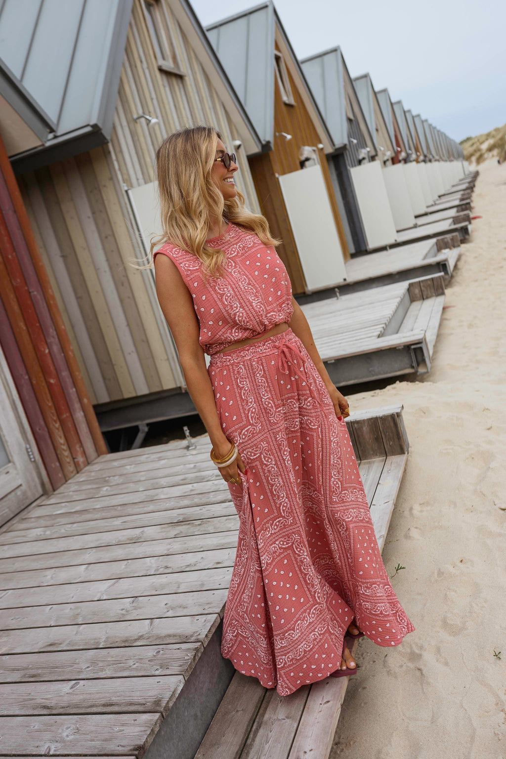 Terracotta Patterned Amira Top