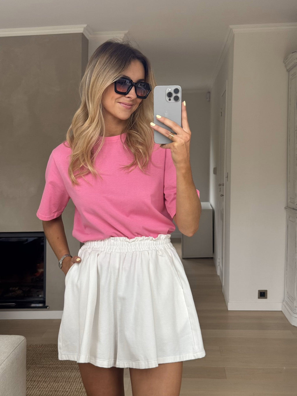 White Erica Shorts