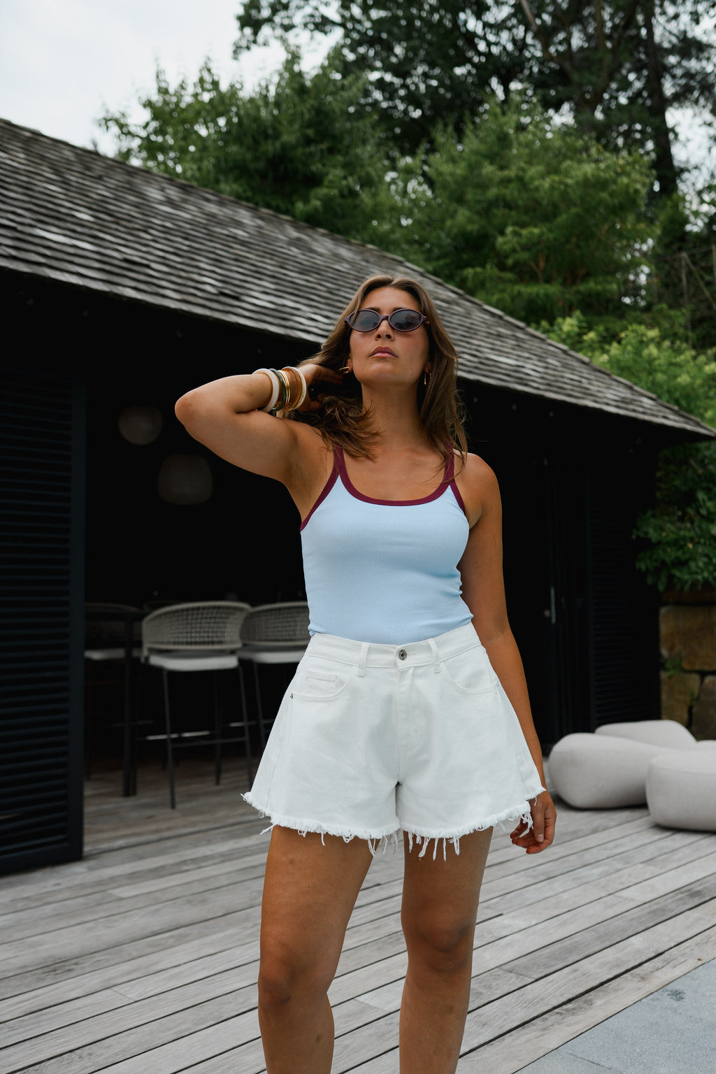 White Lilian Shorts